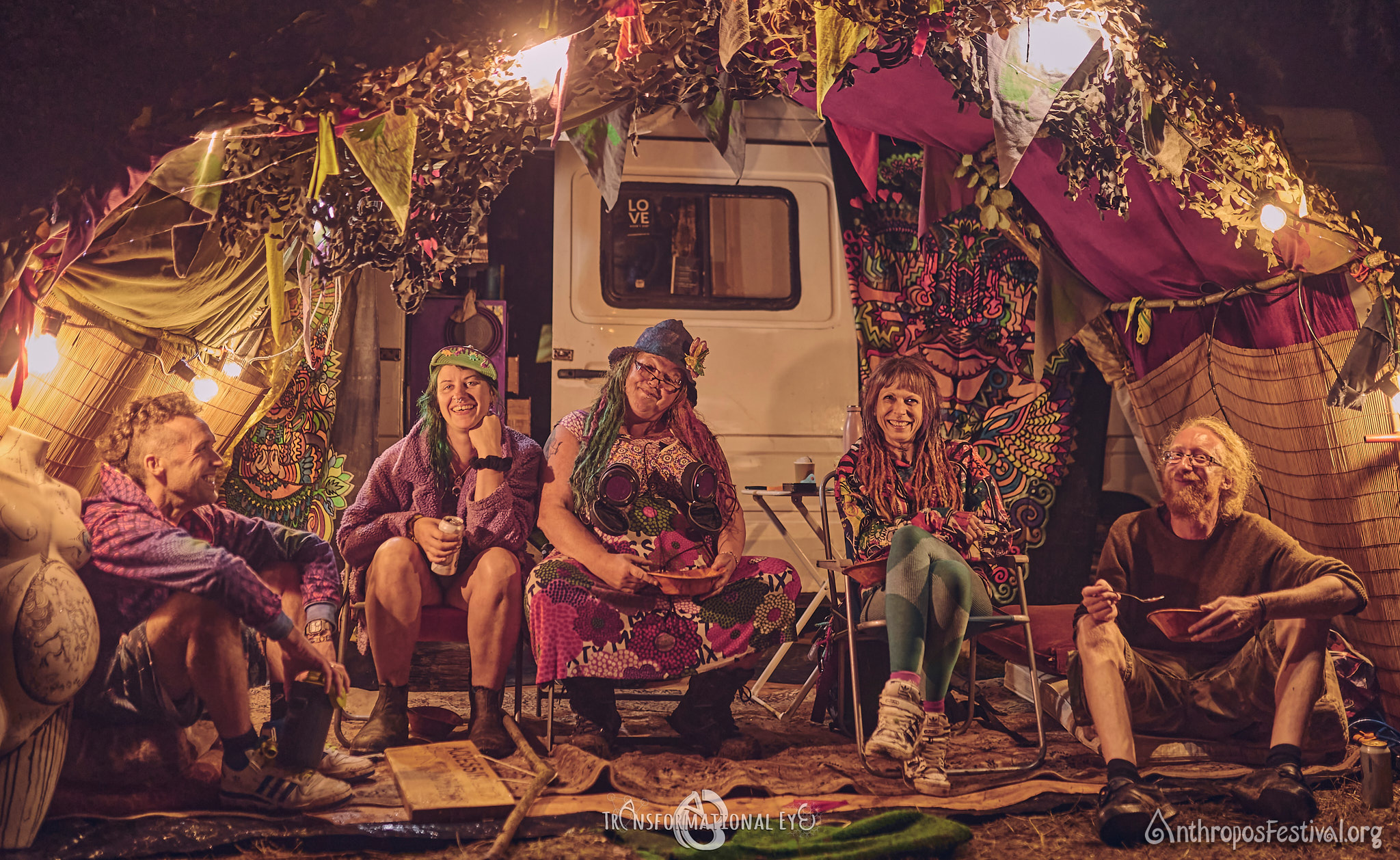Community gathering at the Accessible Camping Area